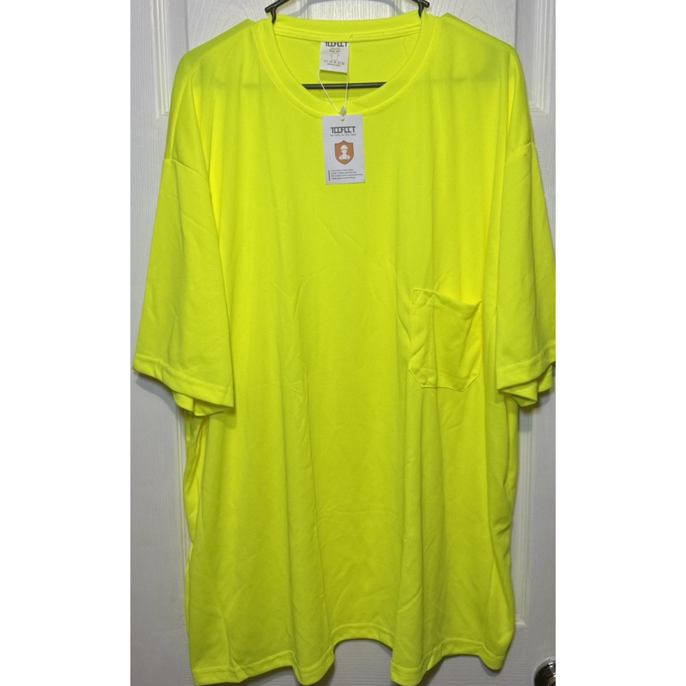 TCCFCCT High Visibility Shirt for Men Class 3 Construction Shirts W/ Pocket-4XL